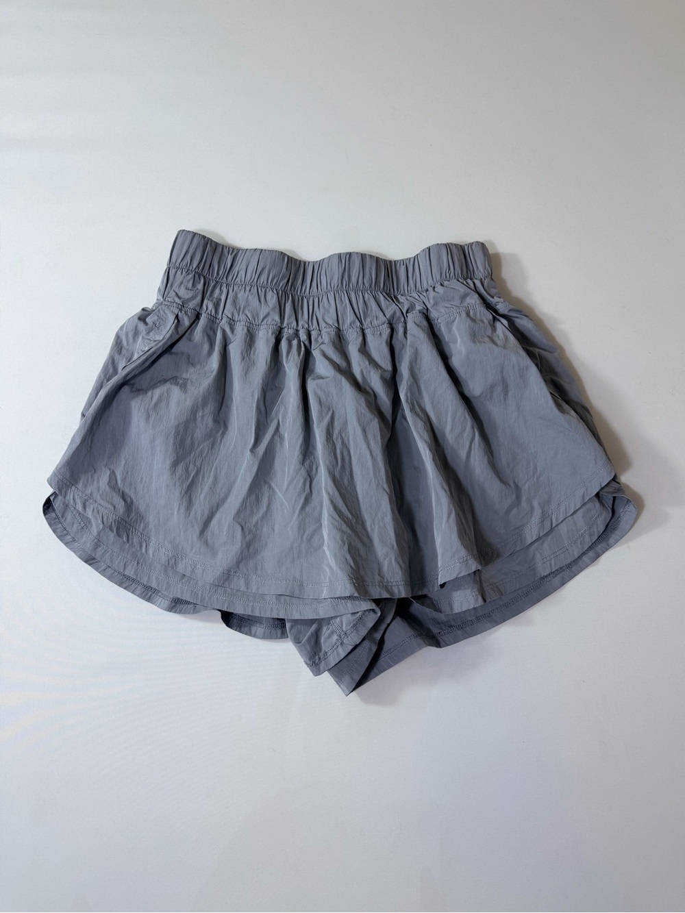 Yogalicious Gray Layered Athletic High Waist Skort Shorts Size Medium